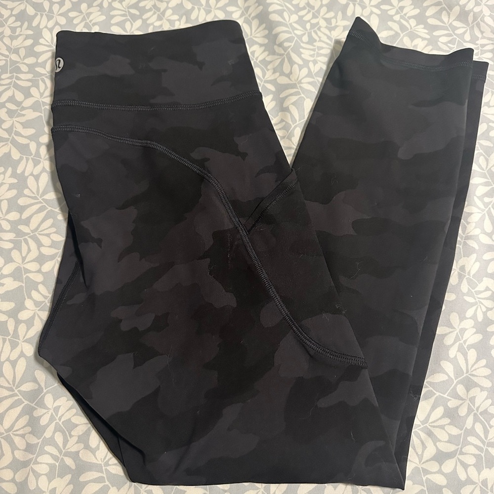 Lululemon Black Camouflage Leggings